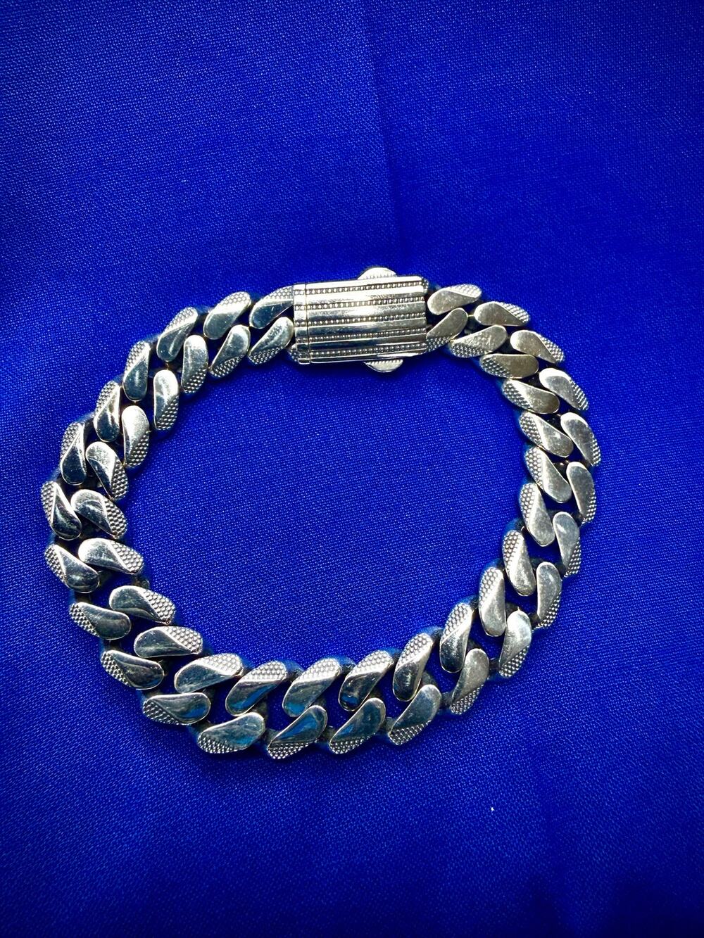 925 Sterling Silver Miami Cuban Link Bracelet 12mm 8.5” Diamond Cut